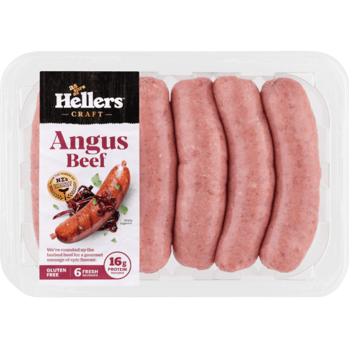 Hellers Craft Angus Beef Sausages