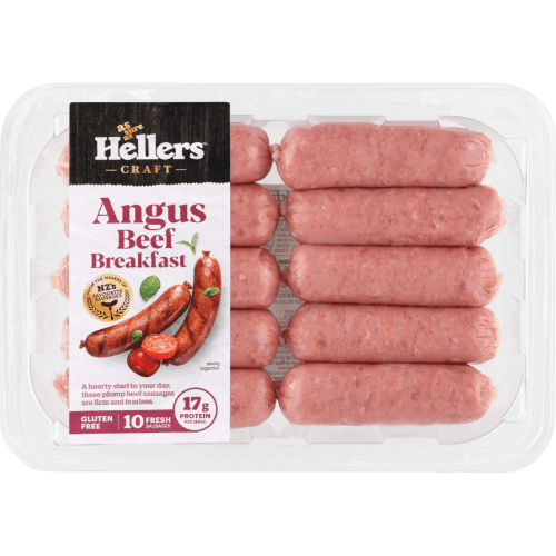 Hellers Craft Angus Beef Breakfast Sausages