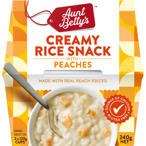 Aunt Betty's Creamy Rice Snack Peach