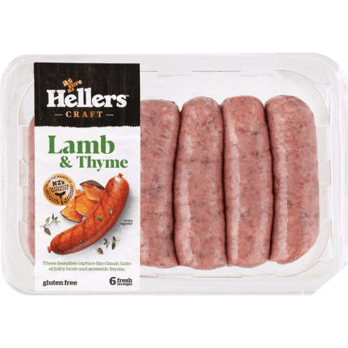 Hellers Craft Lamb & Thyme Sausages