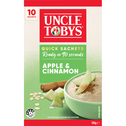Uncle Tobys Oats Apple & Cinnamon Quick Sachets
