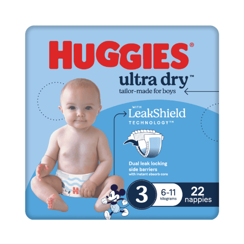Huggies Ultra Dry Nappies For Boys Size 3 6-11kg