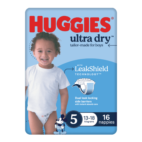 Huggies Ultra Dry Nappies For Boys Size 5 13-18 kg