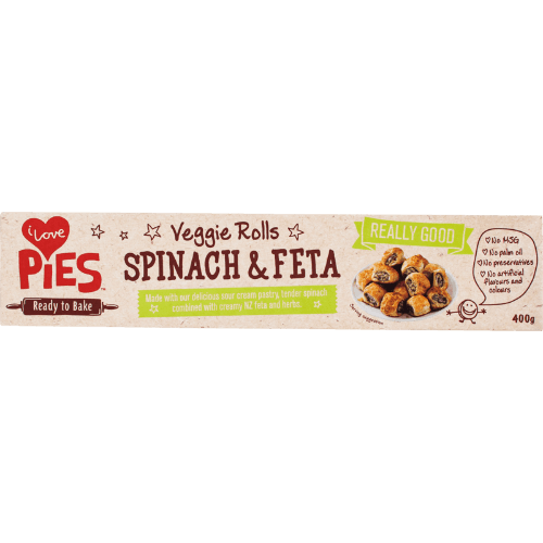 I Love Pies Spinach & Feta Veggie Rolls