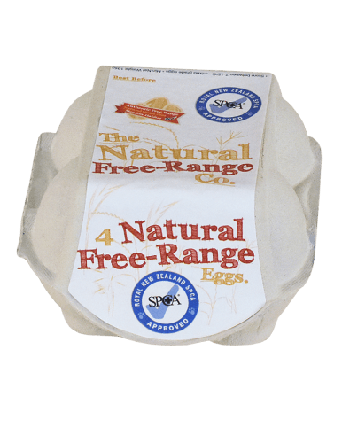 Natural Free-Range Co White Free Range Mixed Grade SPCA Eggs 4 pack