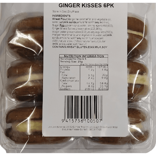 Jon Jon Ginger Kisses Plain Pack