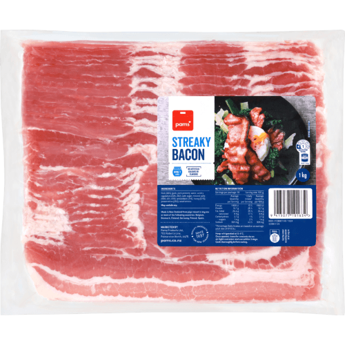 Pams Streaky Bacon