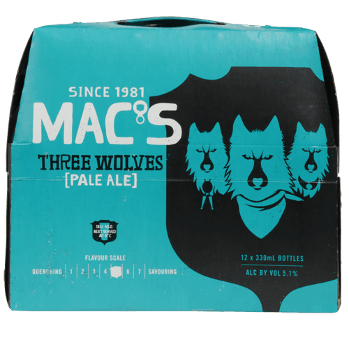 Mac's Three Wolves Pale Ale Bottles