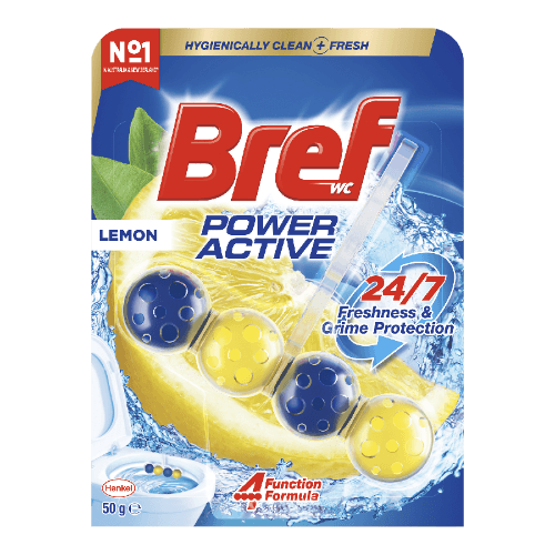 Bref Power Active Lemon Toilet Cleaner Block 50 g