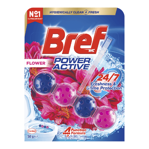 Bref Power Active Fresh Flowers Toilet Cleaner Block 50 g