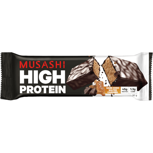 Musashi Dark Choc Salted Caramel High Protein Bar
