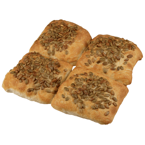 Pumpkin Seed Ciabatta Buns 4 pack