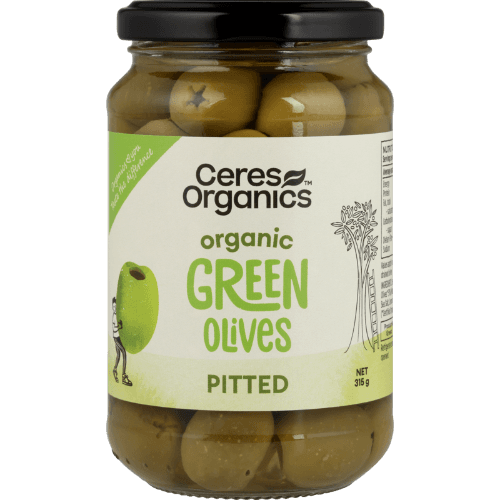 Ceres Organics Organic Green Pitted Olives