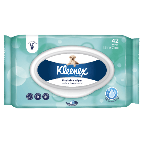 Kleenex Lightly Fragranced Flushable Wipes 42 pack