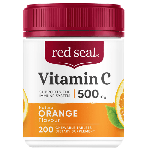 Red Seal Vitamin C 500mg Orange Chewable Tablets