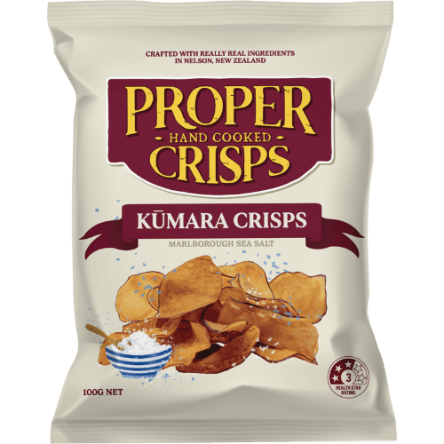 Proper Crisps Lightly Salted Kumara Crisps