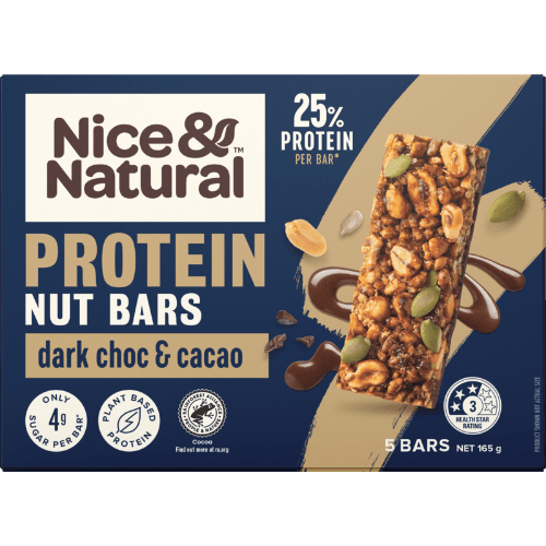 Nice & Natural Dark Chocolate & Cacao Protein Nut Bars