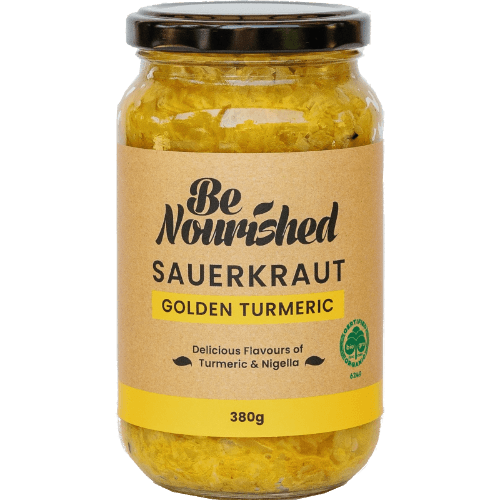 Be Nourished Raw Sauerkraut Organic Golden Turmeric