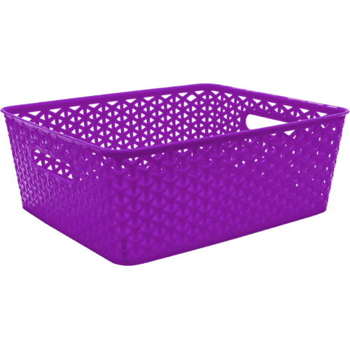 Effects Medium Woven Plastic Rectangular Basket