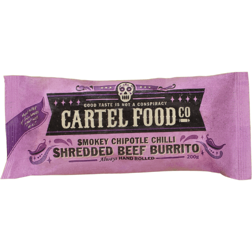 Cartel Food Co Smokey Chipotle Chilli Shredded Beef Burrito