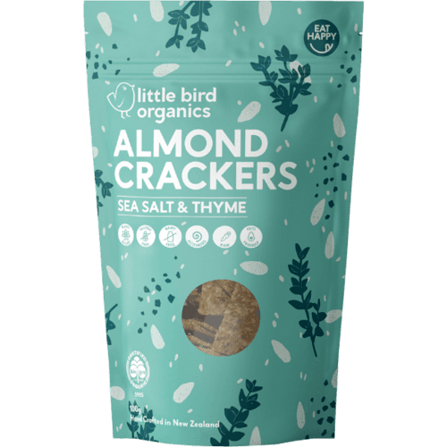Little Bird Organics Sea Salt & Thyme Almond Crackers