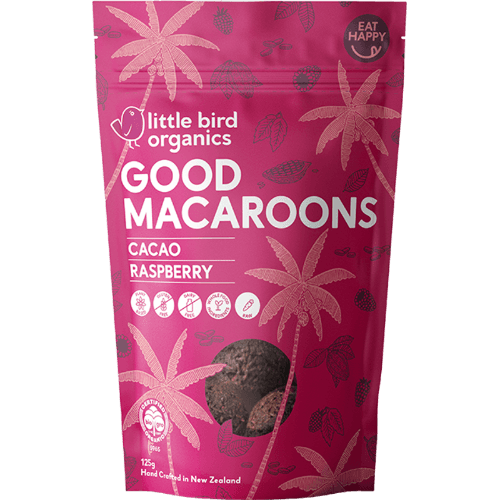 Little Bird Organics Organic Cacao Raspberry Good Macaroons