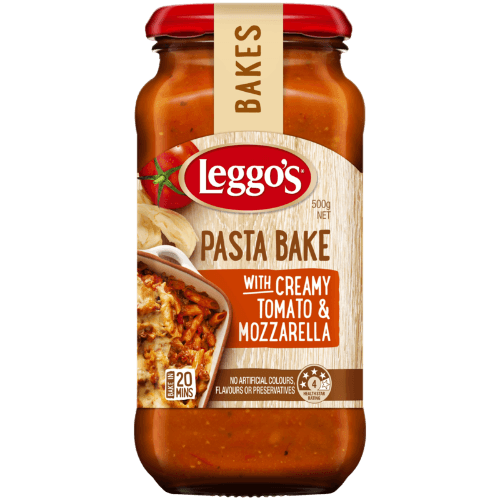Leggo's Creamy Tomato Mozzarella Pasta Bake