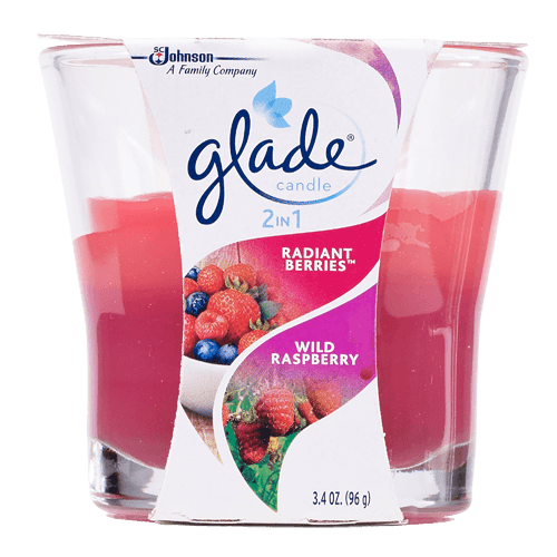 Glade 2 In 1 Radiant Berries & Wild Raspberry Scented Candle 96 g