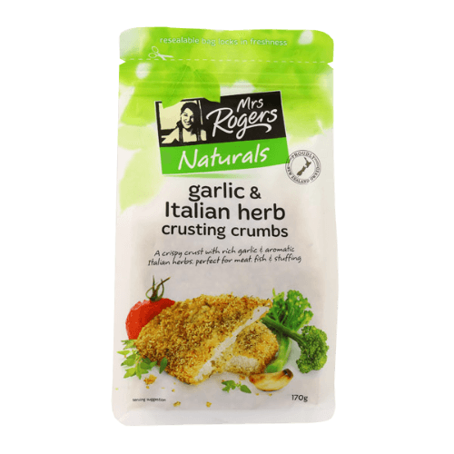 Mrs Rogers Naturals Garlic & Italian Herb Crusting Crumbs