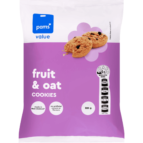 Pams Value Fruit & Oat Cookies