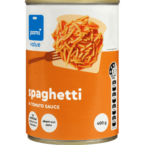 Pams Value Spaghetti In Tomato Sauce