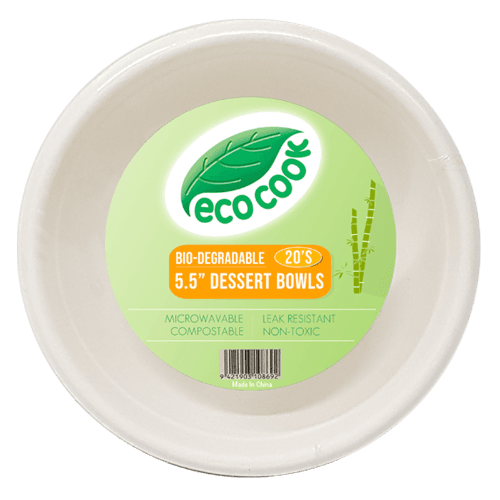 Eco Cook Bio-Degradable 5.5'' Dessert Bowls 20 pack