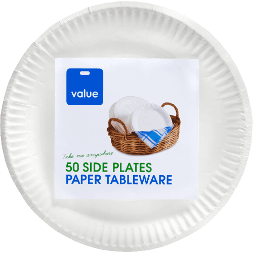 Pams Value Paper Side Plates 7inch