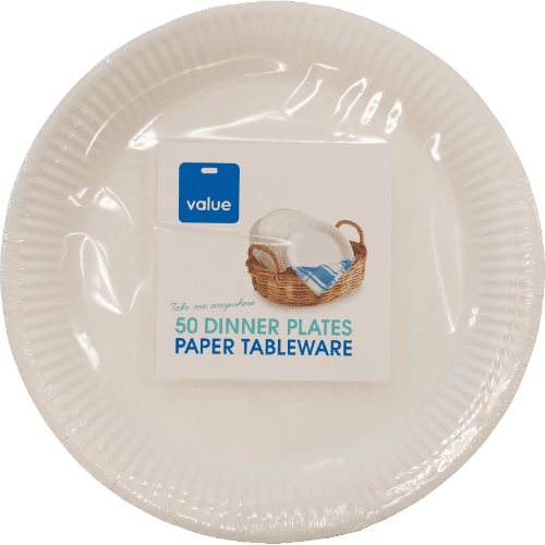 Pams Value Paper Dinner Plates 9inch