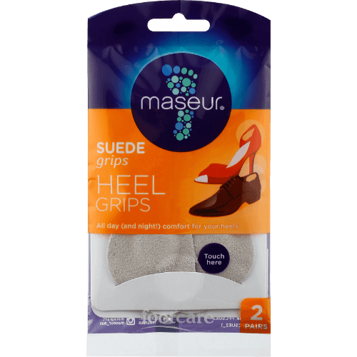 Footcare Maseur Suede Heel Grips 2 Pair