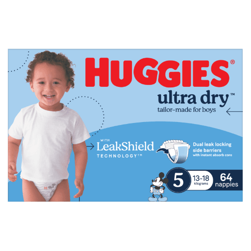 Huggies Ultra Dry Nappies For Boys Size 5 13-18 kg