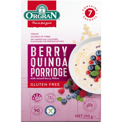 Orgran Gluten Free Berry Quinoa Porridge