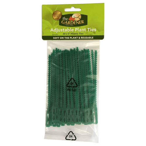 The Gardener Adjustable Reusable 5 inch Plant Ties 50 pack