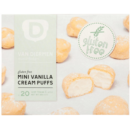 Van Diermen Gluten Free Mini Vanilla Cream Puffs