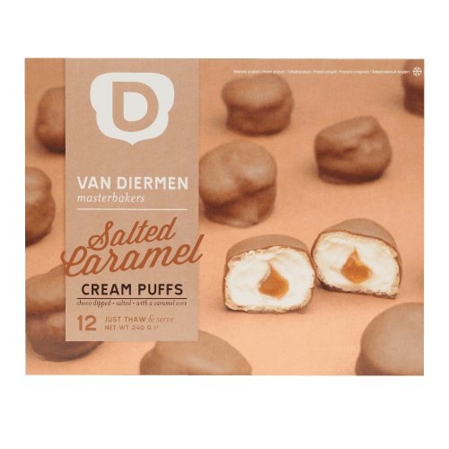 Van Diermen Cream Puffs Salted Caramel 240 g