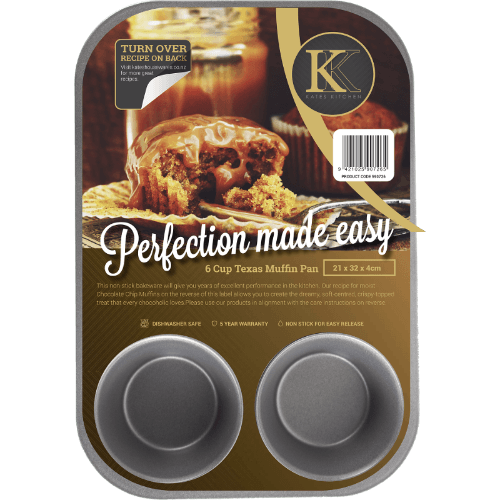 Kate's Kitchen 6 Cup Texas Muffin Pan
