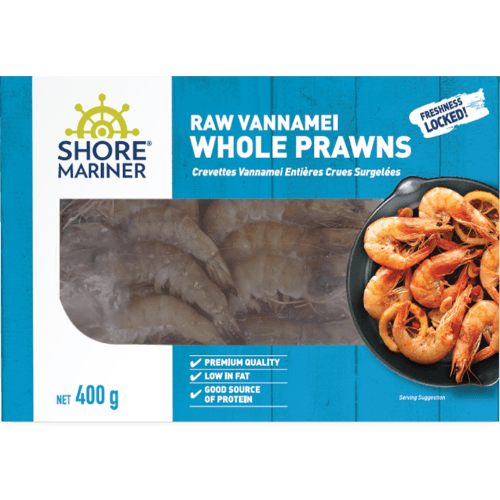Shore Mariner Raw Vannamei Whole Prawns