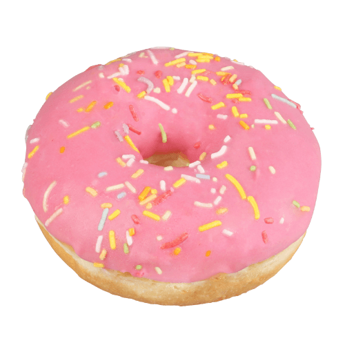 Kiwi Donuts Round Pink Sprinkle Donut