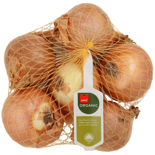 Pams Organic Brown Onions.