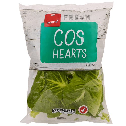 Pams Fresh Cos Hearts Bagged Salad 150 g