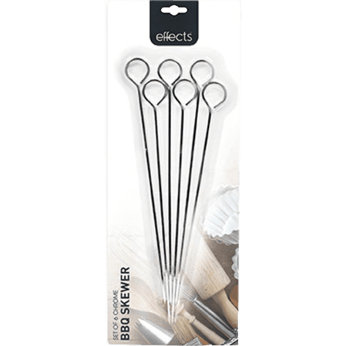 Effects Metal BBQ Skewers 6 pack