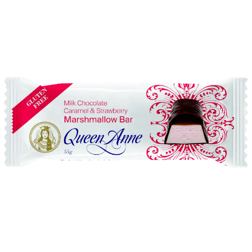Queen Anne Milk Chocolate Caramel & Strawberry Marshmallow Bar
