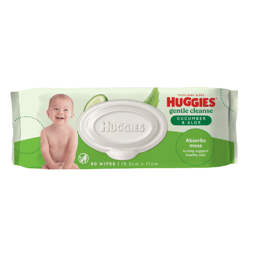 Huggies Thick Baby Wipes Cucumber & Aloe 80 pack