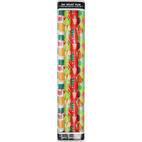 Korbond Oh What Fun Christmas Wrap Assorted Designs 1.5m x 70cm