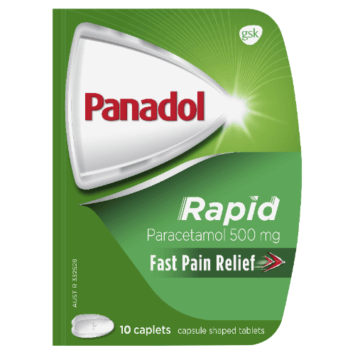Panadol Rapid Paracetamol 500mg Caplets 10 pack